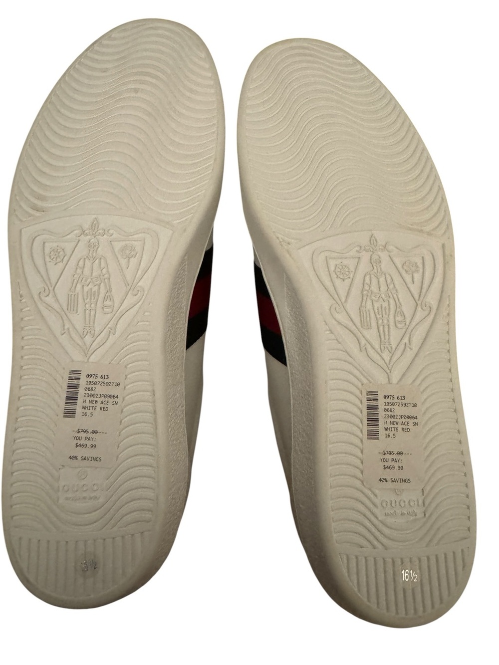 Gucci Ace Kingsnake Sneakers White Leather Size 16.5 Men NWT Rare + Extras - Picture 6 of 14